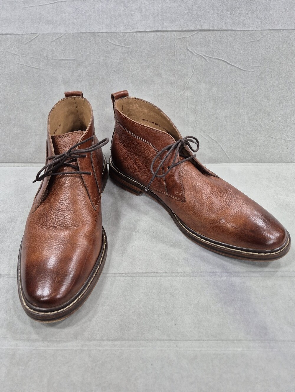 Cole Haan CAMBRIDGE dress Chukka boots men's 8.5M brown pebbled leather C24531